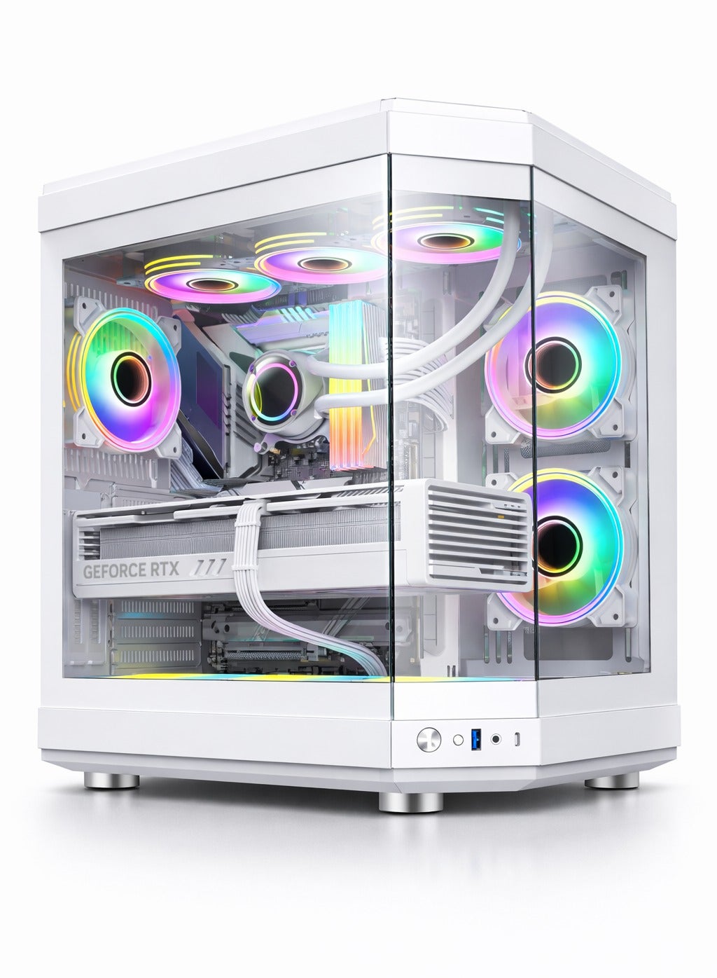 Skye Gaming PC - Intel Core i7-14700K | GeForce RTX 5070Ti 16GB GPU | 32GB DDR5 RAM-1TB NVMe SSD | 360mm Liquid Cooler-B760 MB-850W Gold PSU | WiFi-Bluetooth-Windows 11 Pro | Game Sekret Desktop Computer | 1 Year Warranty